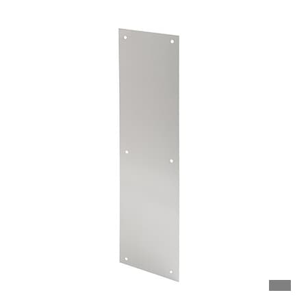 Prime-Line Door Push Plate, 4 in. X 16 in., Satin Aluminum (Single Pack) J 4581